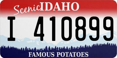 ID license plate I410899