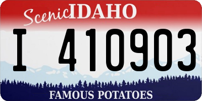 ID license plate I410903