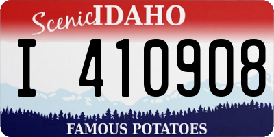 ID license plate I410908
