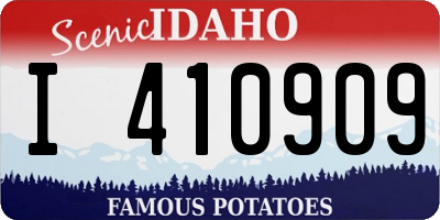 ID license plate I410909