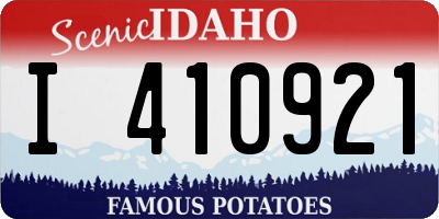 ID license plate I410921