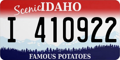 ID license plate I410922