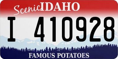 ID license plate I410928