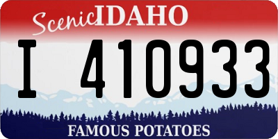 ID license plate I410933