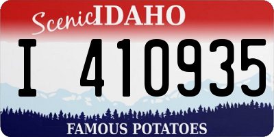 ID license plate I410935