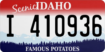 ID license plate I410936