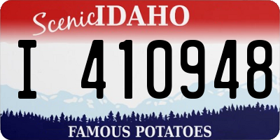 ID license plate I410948