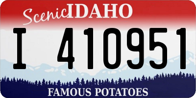 ID license plate I410951