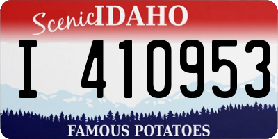 ID license plate I410953