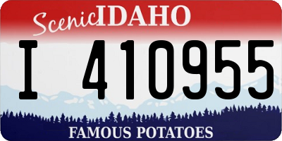 ID license plate I410955
