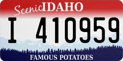 ID license plate I410959
