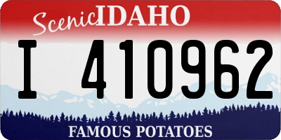 ID license plate I410962