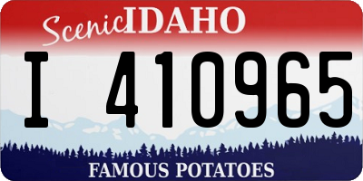 ID license plate I410965