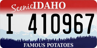 ID license plate I410967