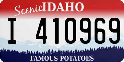 ID license plate I410969