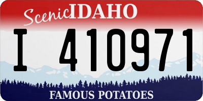 ID license plate I410971