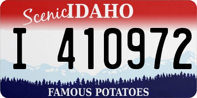 ID license plate I410972