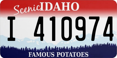 ID license plate I410974