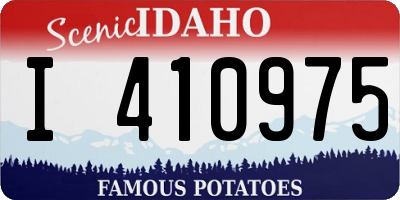 ID license plate I410975