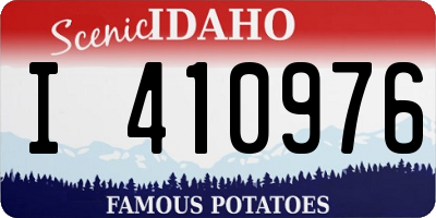 ID license plate I410976