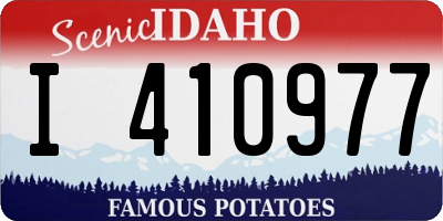 ID license plate I410977