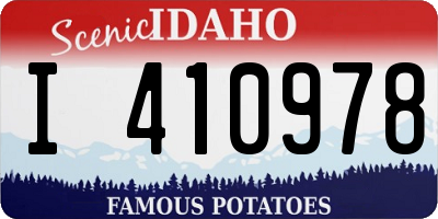 ID license plate I410978