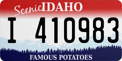 ID license plate I410983