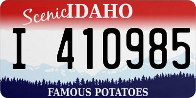 ID license plate I410985