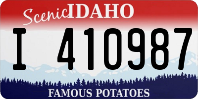 ID license plate I410987