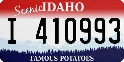 ID license plate I410993
