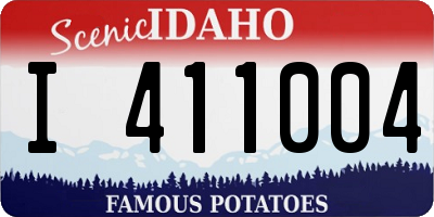 ID license plate I411004