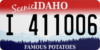 ID license plate I411006