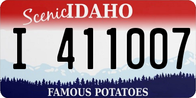 ID license plate I411007