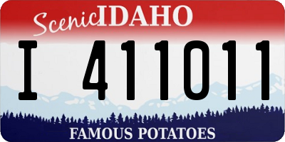 ID license plate I411011