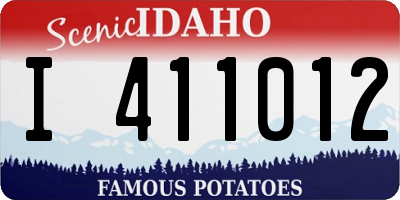 ID license plate I411012