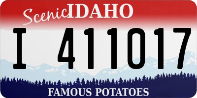 ID license plate I411017