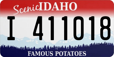 ID license plate I411018