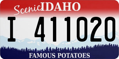 ID license plate I411020