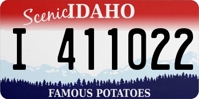 ID license plate I411022