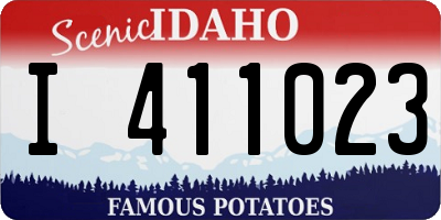 ID license plate I411023