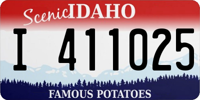 ID license plate I411025