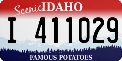 ID license plate I411029