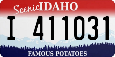 ID license plate I411031