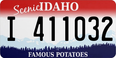 ID license plate I411032
