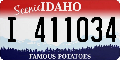 ID license plate I411034