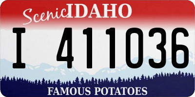 ID license plate I411036