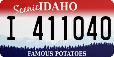 ID license plate I411040
