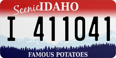 ID license plate I411041