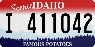 ID license plate I411042