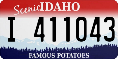 ID license plate I411043